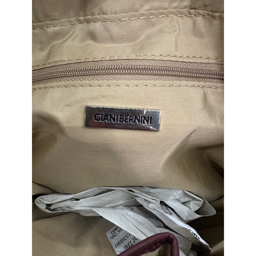 Giani Bernini Tote Bag Womens Wine Red New Pebble Faux Leather 100023940 - Picture 6 of 12